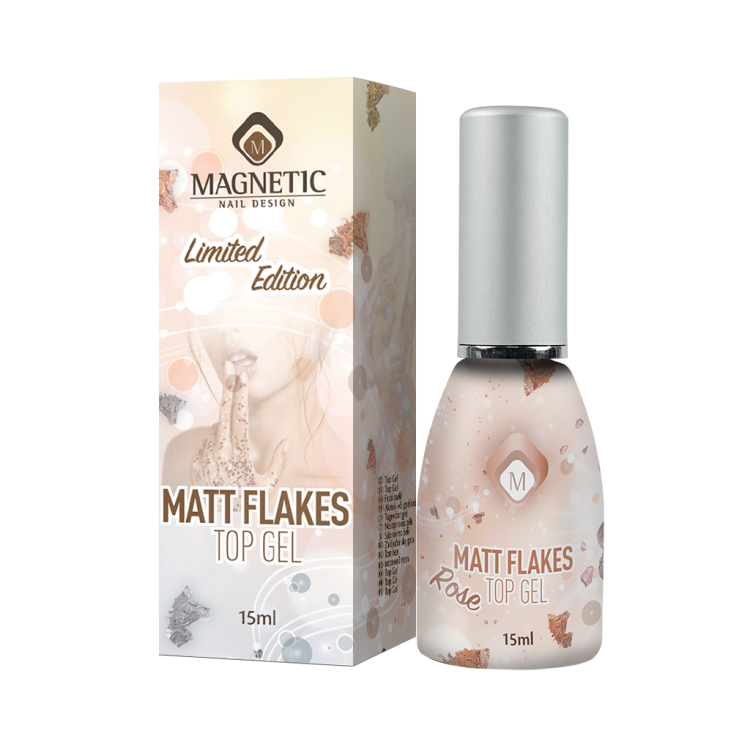 Matte Flakes Rose Top Gel 15 ml 104024
