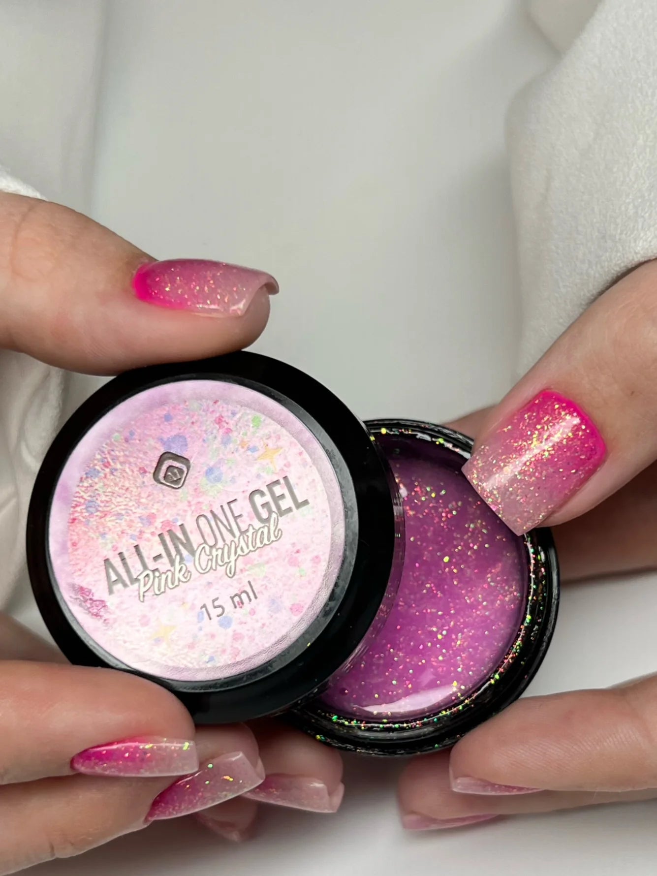 All in One Гель Pink Crystal 15мл 105101